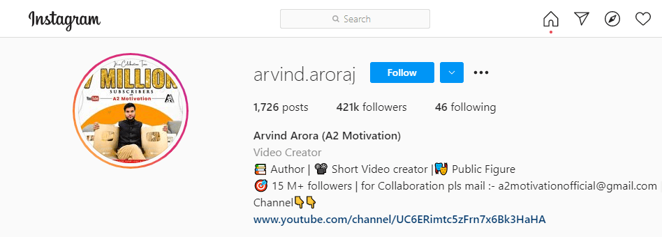 Arvind Arora instagram